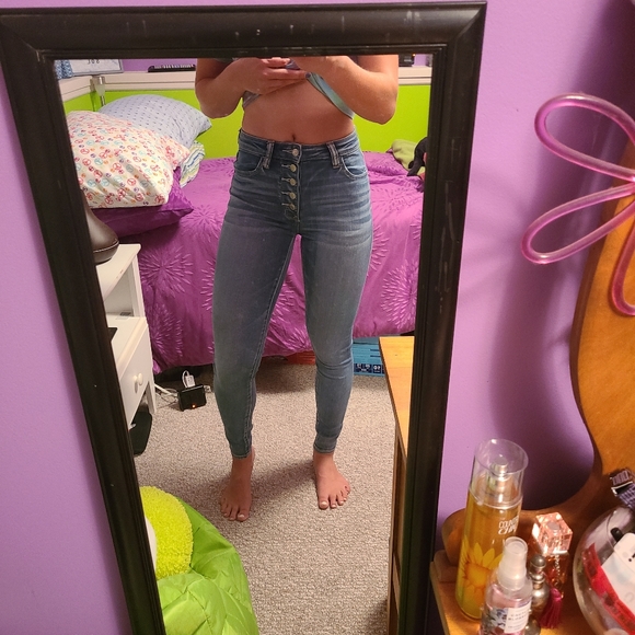 5 button, super high rise American eagle  jegging - Picture 12 of 12